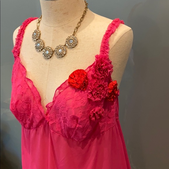 Cacique Pink Rose Cami Size 18/20 - Picture 2 of 6